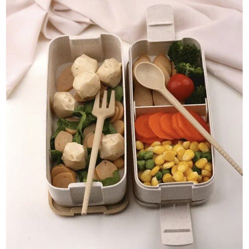 2er Set Lunchbox mit separaten Behältern für frische Mahlzeiten - Easy2sell - Deluxe