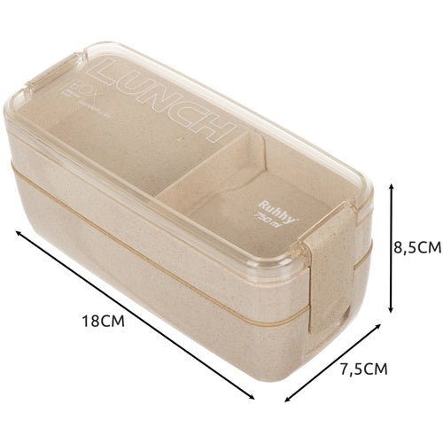 2er Set Lunchbox mit separaten Behältern für frische Mahlzeiten - Easy2sell - Deluxe