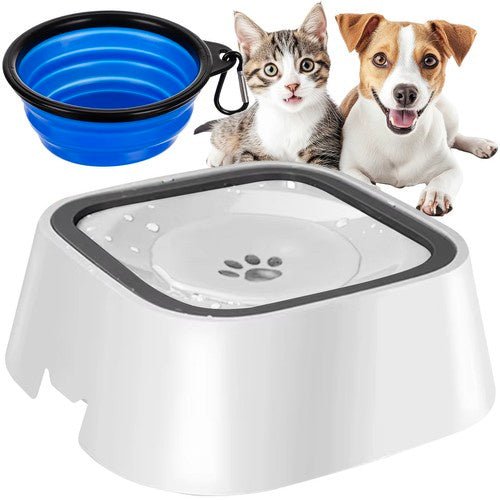 2er - Set Wassernäpfe mit Anti - Spritzfunktion für Haustiere - Easy2sell - Deluxe