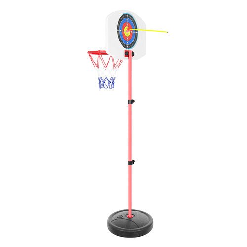 2in1 Basketball - und Schießstandspielset mit verstellbarer Höhe mehrfarbig - Easy2sell - Deluxe