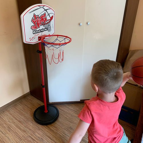 2in1 Basketball - und Schießstandspielset mit verstellbarer Höhe mehrfarbig - Easy2sell - Deluxe