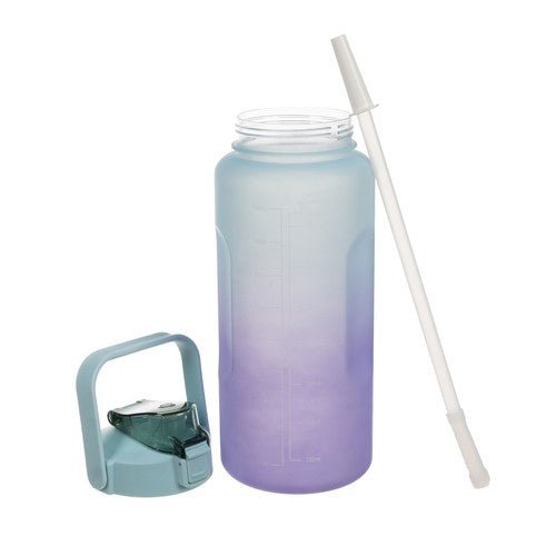 2L Wasserflasche mit Motivationsskala in Pastellblau - Easy2sell - Deluxe