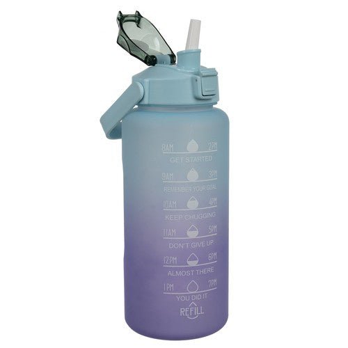 2L Wasserflasche mit Motivationsskala in Pastellblau - Easy2sell - Deluxe