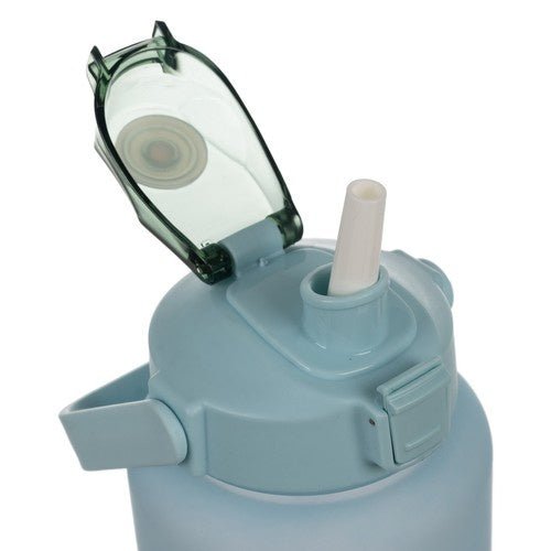 2L Wasserflasche mit Motivationsskala in Pastellblau - Easy2sell - Deluxe