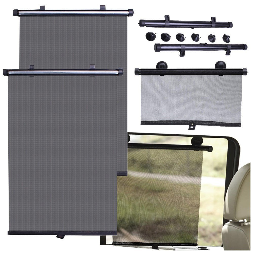 2x Auto - Sonnenrollo, Sonnenschutz Auto, Auto - Sonnenblende, Auto - Seitenscheiben - Easy2sell - Deluxe