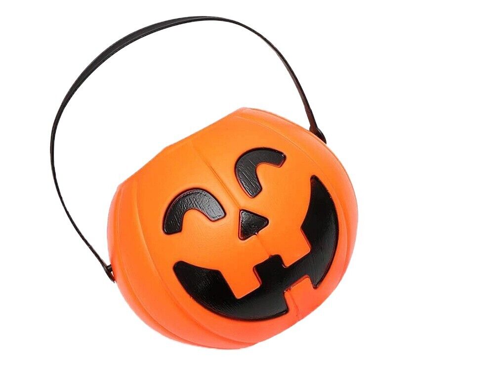 2x Halloween Eimer mit Henkel Kürbis Süßes oder Saures Süßigkeit Sammeln Kinder - Easy2sell - Deluxe