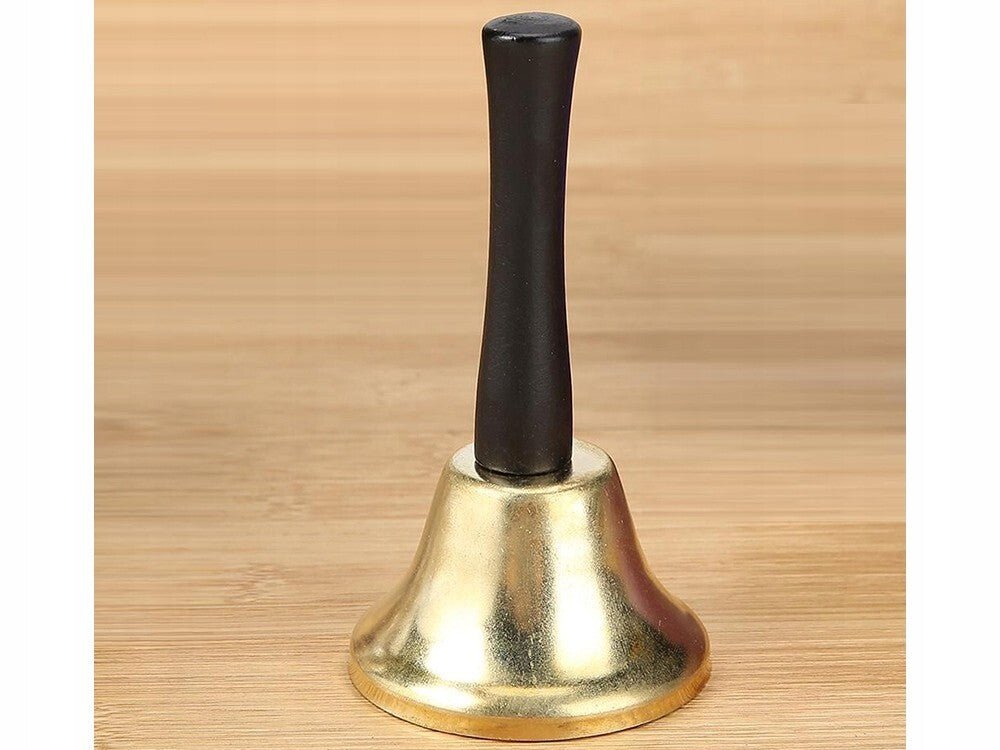 2x Tischglocke Weihnachtsglocke Handglocke Hotelglocke Nikolaus Glocke in Gold - Easy2sell - Deluxe