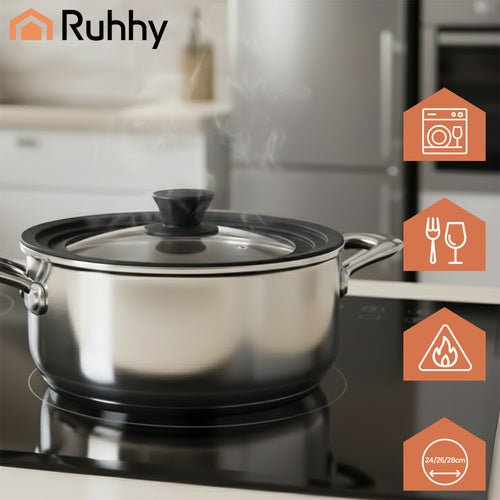 3 - in - 1 Silikondeckel 24/26/28 cm Ruhhy 25560 - Easy2sell - Deluxe