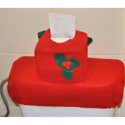 3 - teiliges Weihnachtsset für das Badezimmer mit Antirutsch - Funktion in Rot, Weiß, Grün - Easy2sell - Deluxe