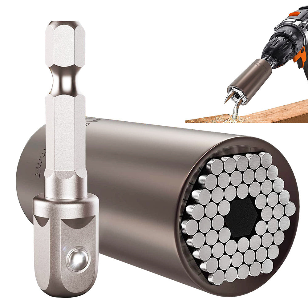 Universal-Steckschlüssel 7-19 mm CrV Sechskant Stecknuss Adapter für Bolzen