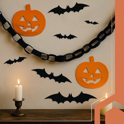 3D Fledermaus Aufkleber Halloween Wanddeko Schwarz PVC Set 56 Stück - Easy2sell - Deluxe