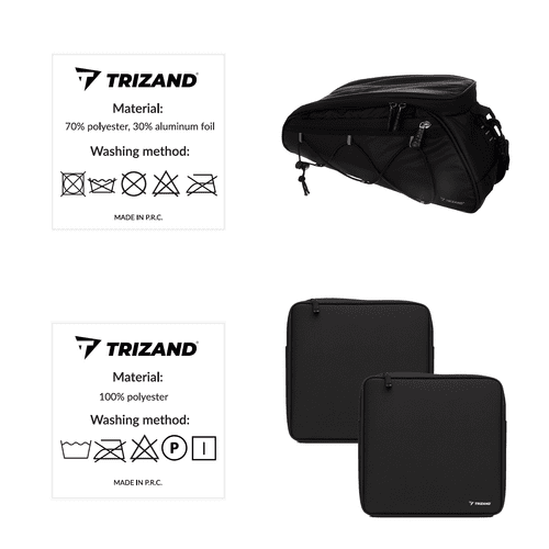3er Set Fahrradtaschen, wasserdicht und thermisch, schwarz - Easy2sell - Deluxe