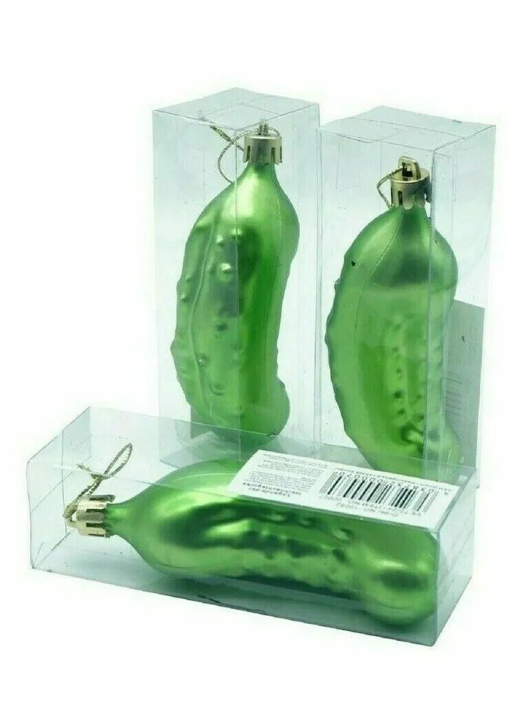 3x Weihnachtsgurke Gurke Anhänger Baumschmuck Weihnachten Tannenbaum Christbaum - Easy2sell - Deluxe