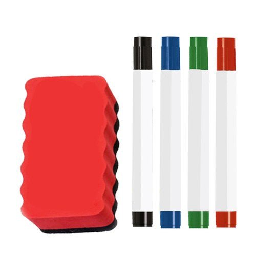4 Marker und 10 Magnete für magnetische Tafel weiß - Easy2sell - Deluxe