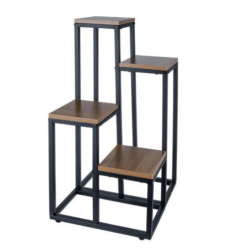 4 - stöckiger Blumenständer mit stabilem Design schwarz - Easy2sell - Deluxe