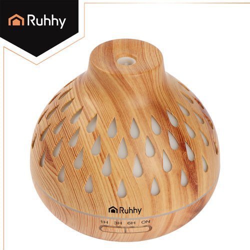 400 ml Aroma - Diffusor mit Ultraschalltechnologie und LED - Hintergrundbeleuchtung in Holzoptik - Easy2sell - Deluxe