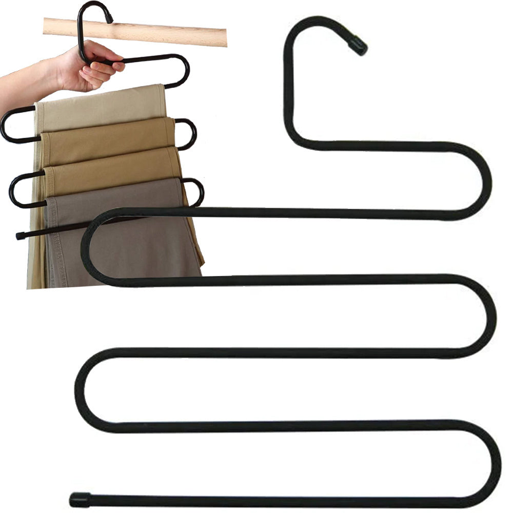 Hosenbügel Organizer für 5 Hosen Kleiderschrank platzsparend massiv 34 cm Bad