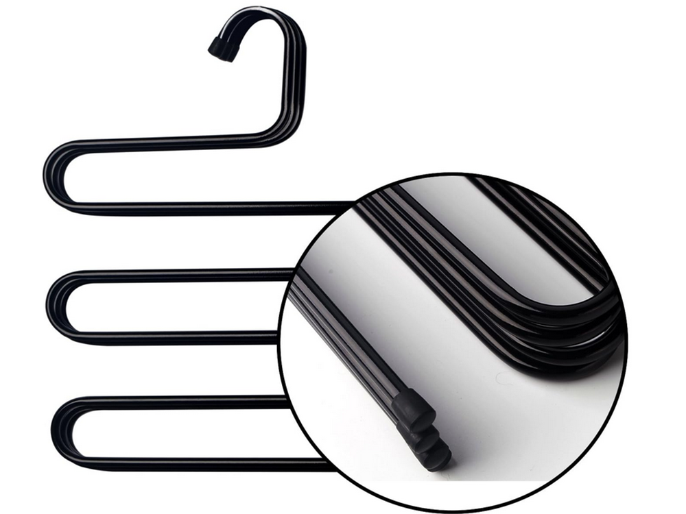 Hosenbügel Organizer für 5 Hosen Kleiderschrank platzsparend massiv 34 cm Bad