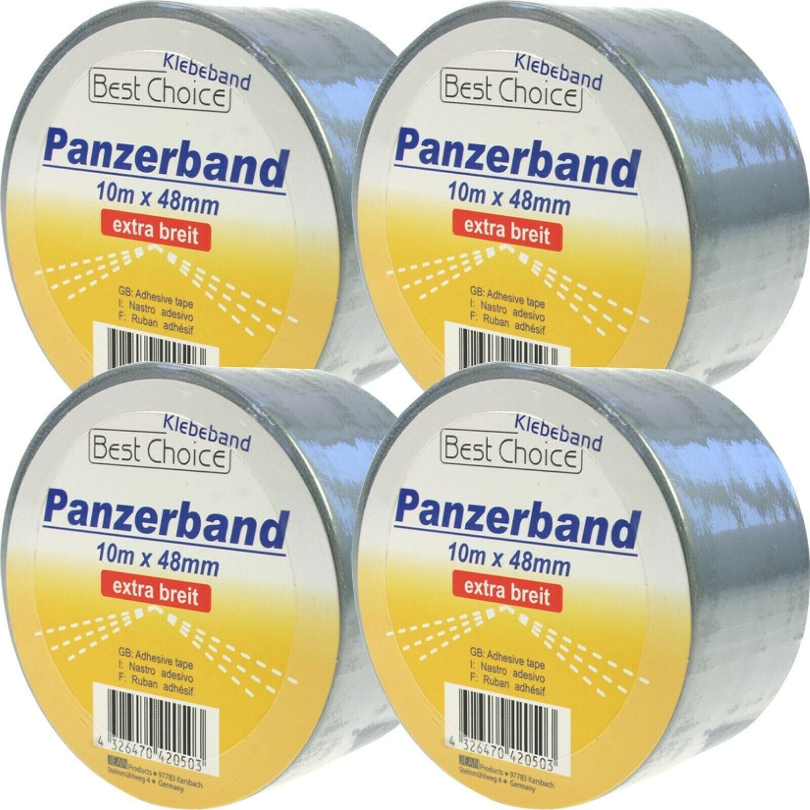 Panzertape Panzerband Gewebeband Gaffa Tape Silber Klebeband 24er Set 24 Stück
