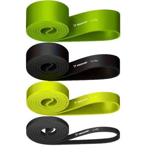 4er Set Widerstandsbänder mit verschiedenen Stärken - grün - Easy2sell - Deluxe