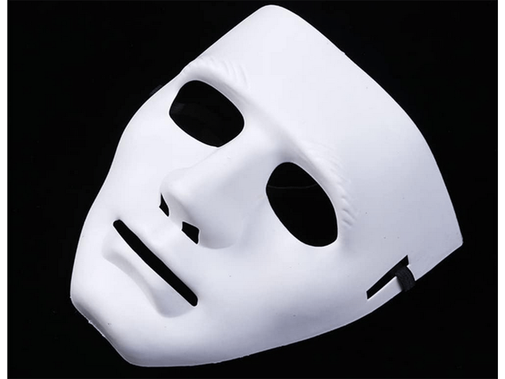 4x Halloween Maske in weiß - gruselige Theathermaske zum bemalen für Kostüm - Easy2sell - Deluxe