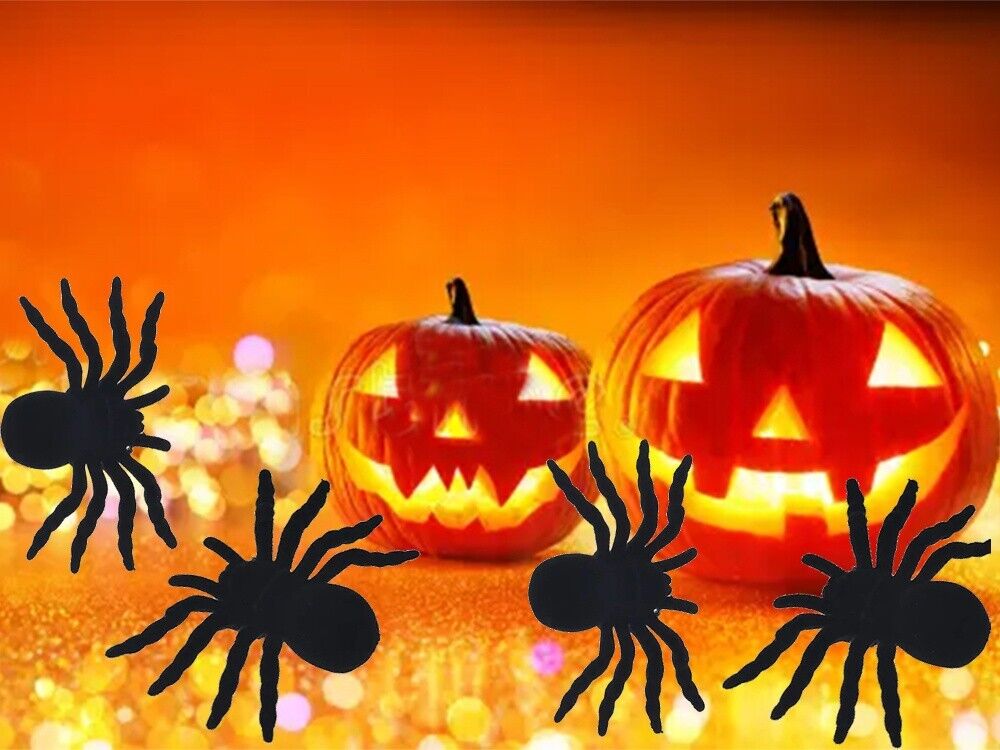 4x Spinnen Halloween Dekoration Spinne Horror gruselige Deko Set Spinne - Easy2sell - Deluxe