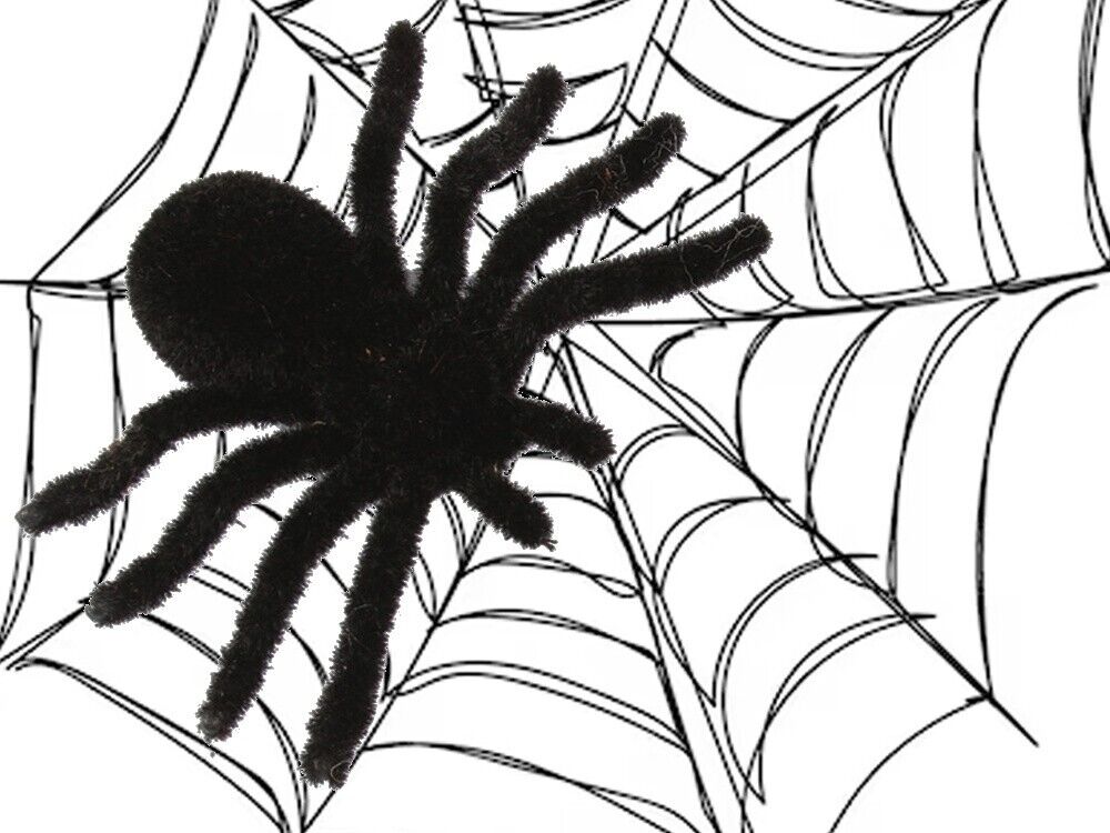 4x Spinnen Halloween Dekoration Spinne Horror gruselige Deko Set Spinne - Easy2sell - Deluxe