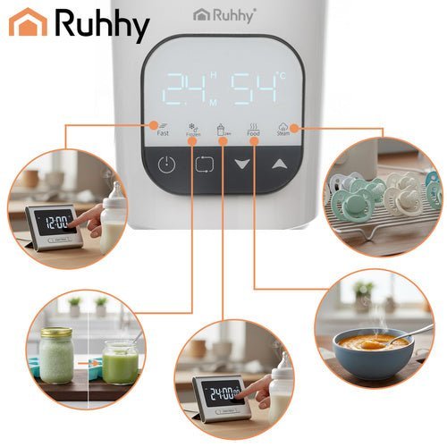 5 - in - 1 Flaschenwärmer mit Touchpanel und Sterilisierung weiß - Easy2sell - Deluxe