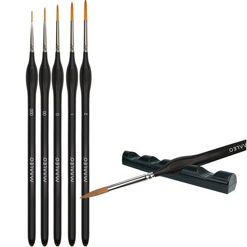 5 Malpinsel mit hochwertigem Griff und präziser Kontrolle schwarz - Easy2sell - Deluxe