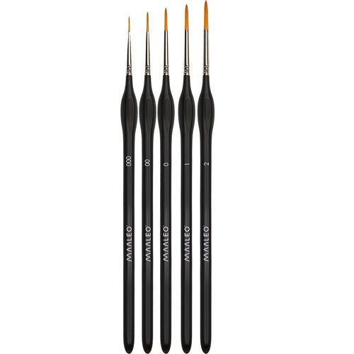 5 Malpinsel mit hochwertigem Griff und präziser Kontrolle schwarz - Easy2sell - Deluxe