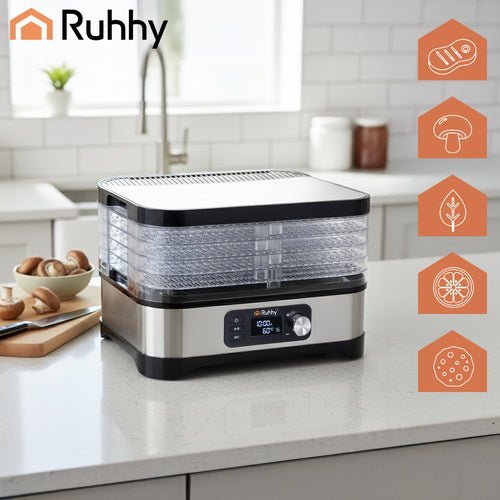 5 Trockenschalen Dörrgerät mit LCD - Display, 10 l - Easy2sell - Deluxe