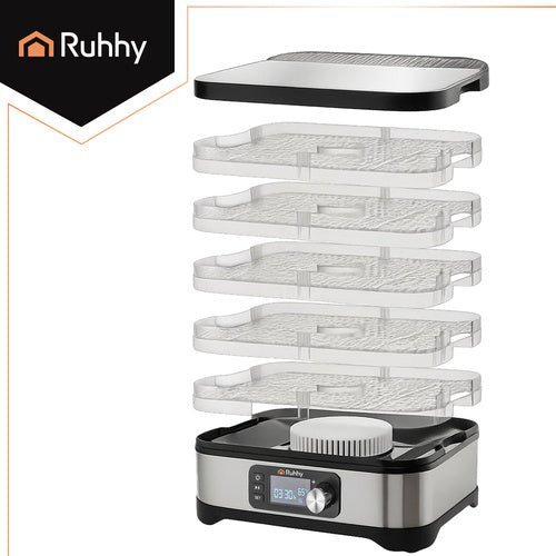 5 Trockenschalen Dörrgerät mit LCD - Display, 10 l - Easy2sell - Deluxe