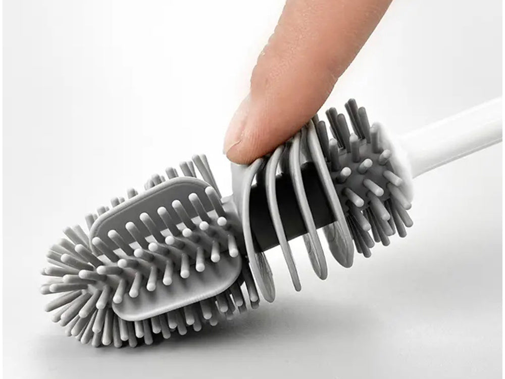 Verk 27154 Silikonbürste zum Spülen von Gläsern, 26 cm, grau