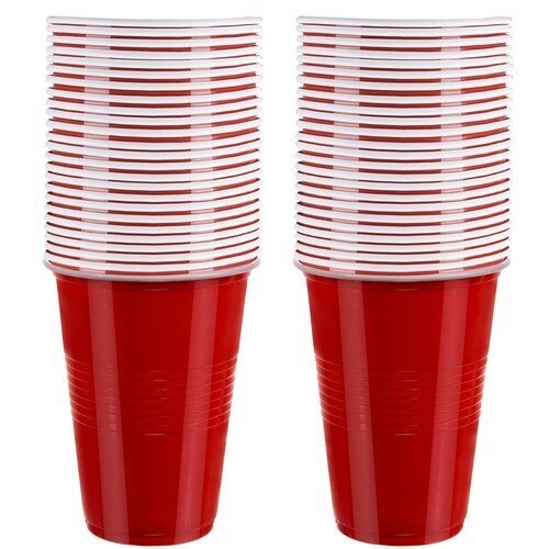 50x Bierpongbecher Red Cups stabile Rote Bierbecher Bierpong Becher Beerpong - Easy2sell - Deluxe