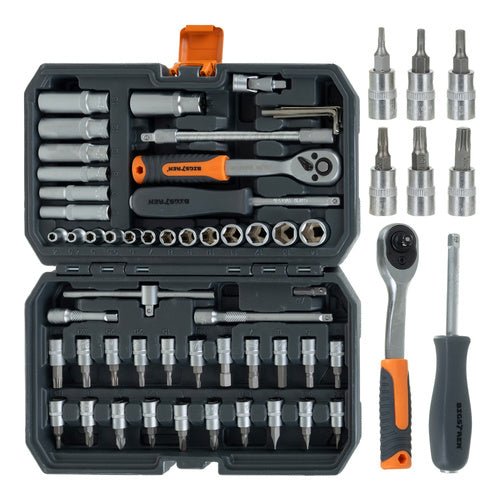 56 - teiliges Werkzeugset mit 72 - Zahn - Ratsche - Easy2sell - Deluxe