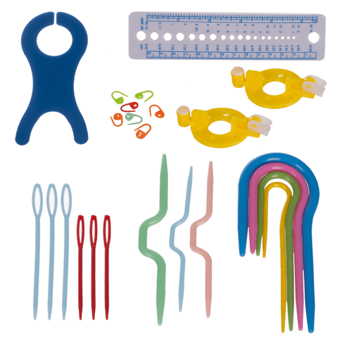 58 - teiliges Häkelset mit umfangreichem Zubehör, mehrfarbig - Easy2sell - Deluxe