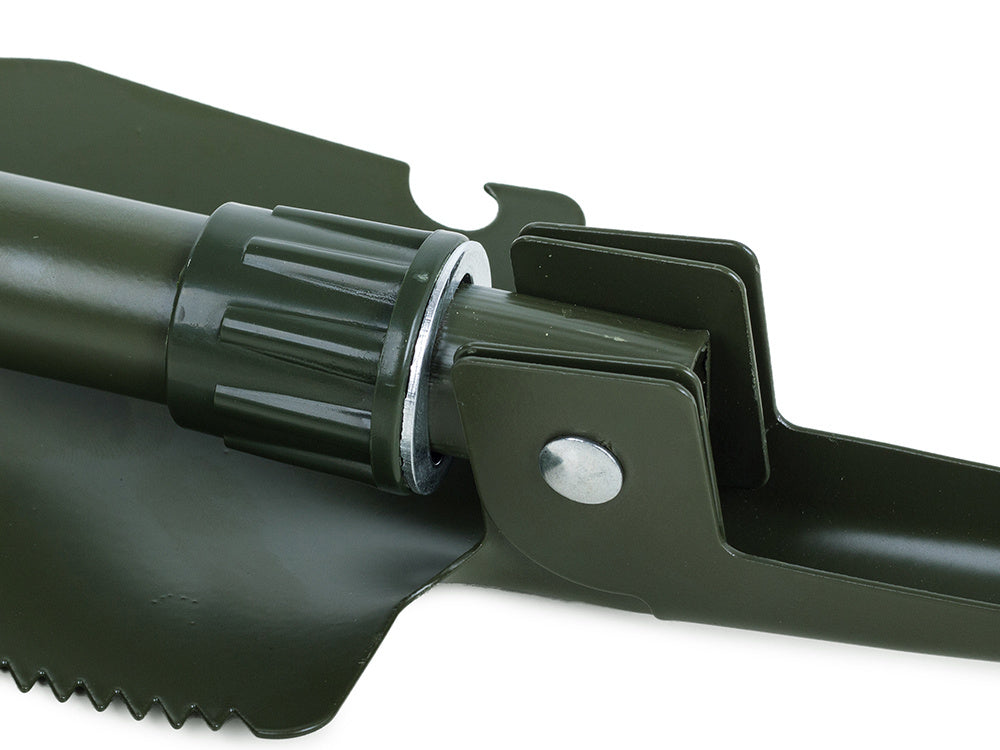 Klappspaten multifunktional Stahl klappbar Säge Öffner Gürteltasche 41,5 cm