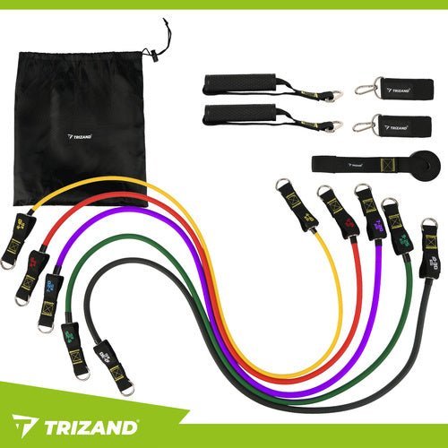 5er Set Widerstandsbänder für Ganzkörpertraining - gelb bis schwarz - Easy2sell - Deluxe