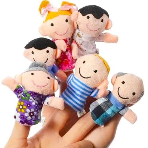 6 Fingerpuppen Set für kreatives Spielen mehrfarbig - Easy2sell - Deluxe