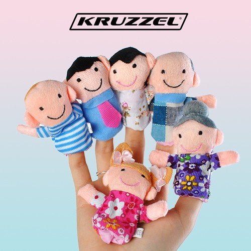 6 Fingerpuppen Set für kreatives Spielen mehrfarbig - Easy2sell - Deluxe