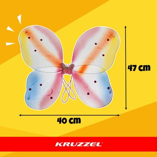 6 - teiliges Schmetterlingskostüm für Kinder leicht anzuziehen, mehrfarbig - Easy2sell - Deluxe