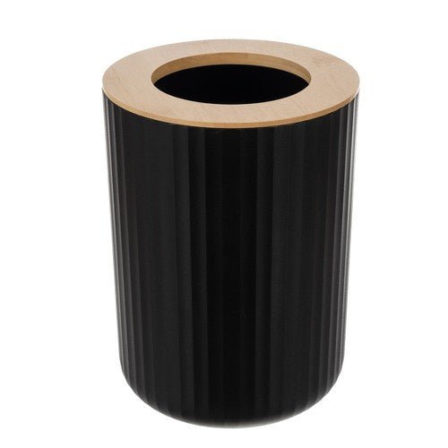 6 - tlg. Badezimmerzubehör - Set mit Bambus – modern schwarz - Easy2sell - Deluxe