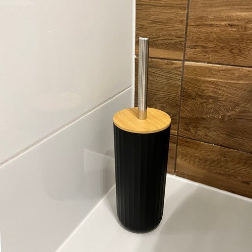 6 - tlg. Badezimmerzubehör - Set mit Bambus – modern schwarz - Easy2sell - Deluxe