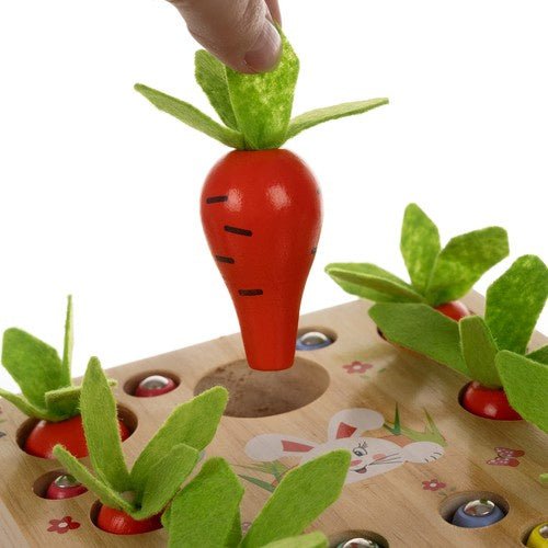 7 Karotten und 10 Würmer Lernspiel aus Holz für Kinder - Easy2sell - Deluxe