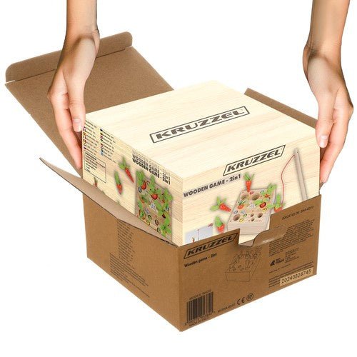 7 Karotten und 10 Würmer Lernspiel aus Holz für Kinder - Easy2sell - Deluxe