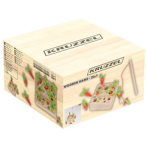 7 Karotten und 10 Würmer Lernspiel aus Holz für Kinder - Easy2sell - Deluxe