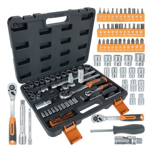 72 - teiliges Werkzeugset mit 72 - Zahn - Ratschen im Koffer - Easy2sell - Deluxe