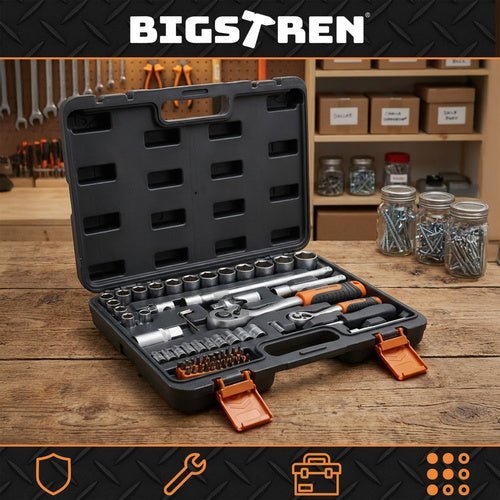 72 - teiliges Werkzeugset mit 72 - Zahn - Ratschen im Koffer - Easy2sell - Deluxe