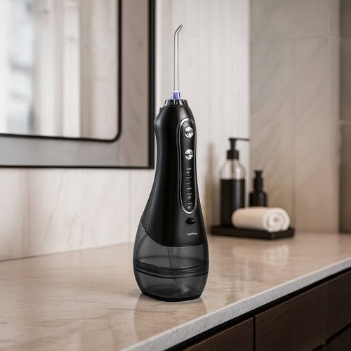 8 - in - 1 Munddusche mit Druckregulierung für optimale Hygiene schwarz - Easy2sell - Deluxe