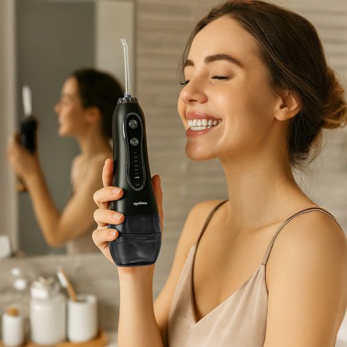 8 - in - 1 Munddusche mit Druckregulierung für optimale Hygiene schwarz - Easy2sell - Deluxe